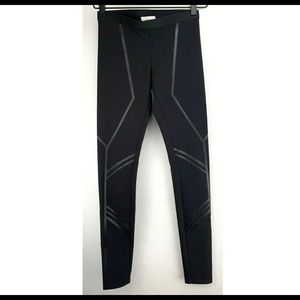 NEW Helmut Lang leggings Small Black Stripe Scuba